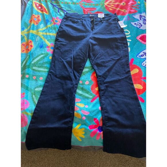 Style & Co Women's Bootcut Jeans Size 14 Dark Blue 5-Pocket Design - Picture 1 of 5